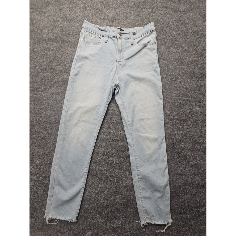 J. Crew Mercantile Skinny Jeans Women Size 29 (30x26) Unhemmed Light Wash